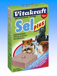 Vitakraft Минеральный камень для грызунов СОЛЯНОЙ, 40г, www.gaws.ru карликовые кролики: миниральные добавки для кролика